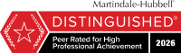 Martindale-Hubbell Distinguished — Peer Rated for High Professional Achievement 2026
